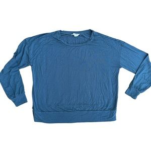 Soma Weekend Sweatershirt Womens Loungewear Long Sleeve Stretch Soft Blue Large